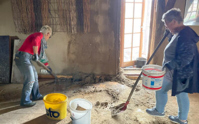 Erster Arbeitseinsatz nach dem Brand